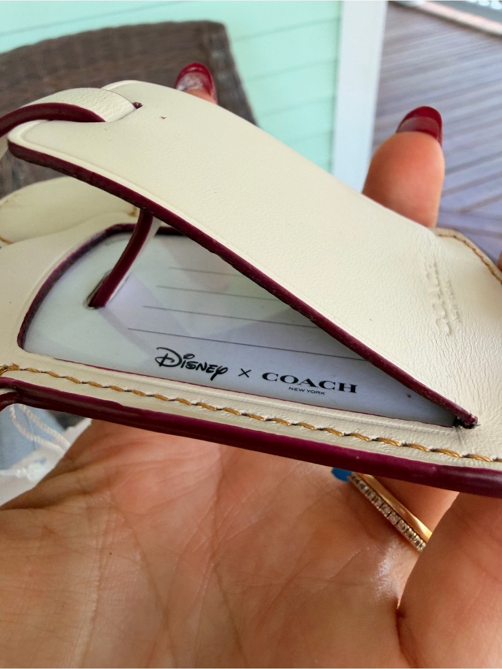 Coach x Disney Mickey Mouse Leather Luggage Tag – Rare Collector Piece ✨🏰 - Picture 7 of 8
